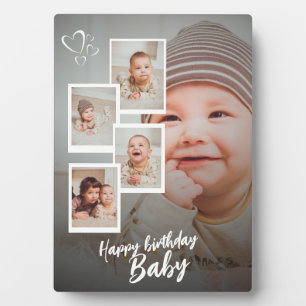 Custom Happy Birthday Baby Photo Collage Plaque
