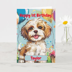 Custom Happy Birthday Congratulations, Havanese,   Card