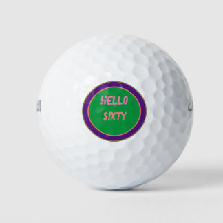 Custom happy birthday gifts 60th valence time day golf balls
