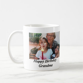 Custom Happy Birthday Grandma Photo Coffee Mug