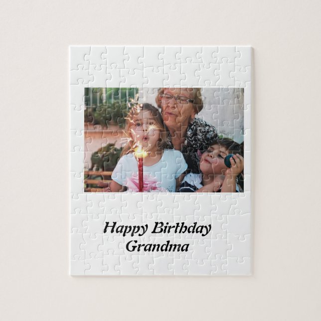 Custom Happy Birthday Grandma Photo    Jigsaw Puzzle (Vertical)