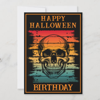 CUSTOM HAPPY BIRTHDAY HALLOWEEN PARTY CELEBRATION INVITATION