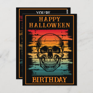 CUSTOM HAPPY BIRTHDAY HALLOWEEN PARTY CELEBRATION POSTCARD