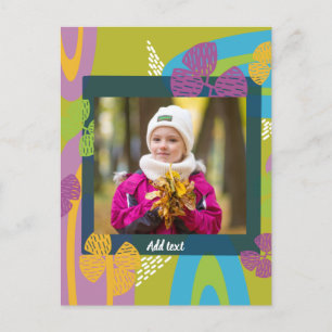 Custom Happy birthday photo toddler colourful  Postcard
