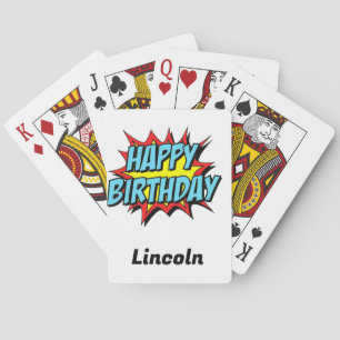 Custom Happy Birthday  Playing Cards