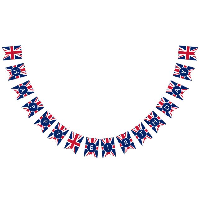 Custom Happy Birthday Union Jack Bunting (All)