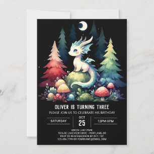 Custom Happy Dragon Birthday  Invitation