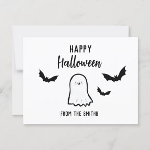 Custom Happy Halloween Friendly Ghost Postcard