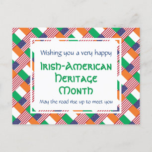 Custom HAPPY IRISH-AMERICAN HERITAGE MONTH Holiday Postcard