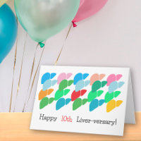 Custom Happy Liver-versary & Many More Folded Card