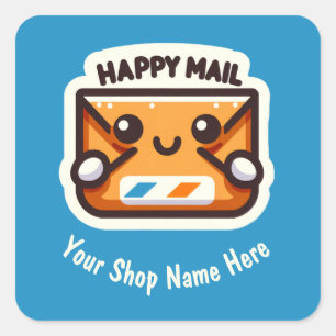 Custom Happy Mail Stickers for Small Business