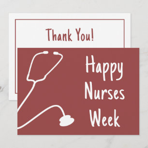 Custom Happy Nurses Week Nurse Appreciation Thank You Card