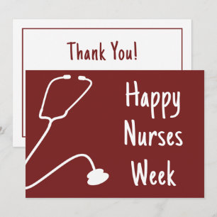 Custom Happy Nurses Week Nurse Appreciation Thank You Card