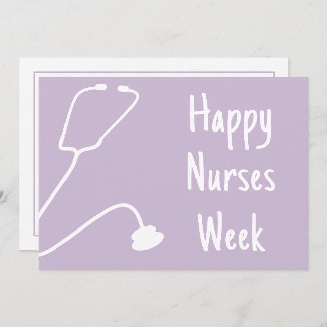 Custom Happy Nurses Week Nurse Appreciation Thank You Card (Front/Back)