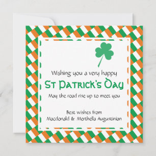 Custom HAPPY ST PATRICK'S DAY Holiday Card