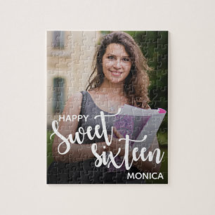 Custom Happy Sweet 16 Birthday Puzzle