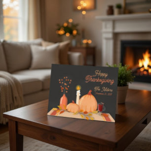 Custom Happy Thanksgiving  Holiday Postcard