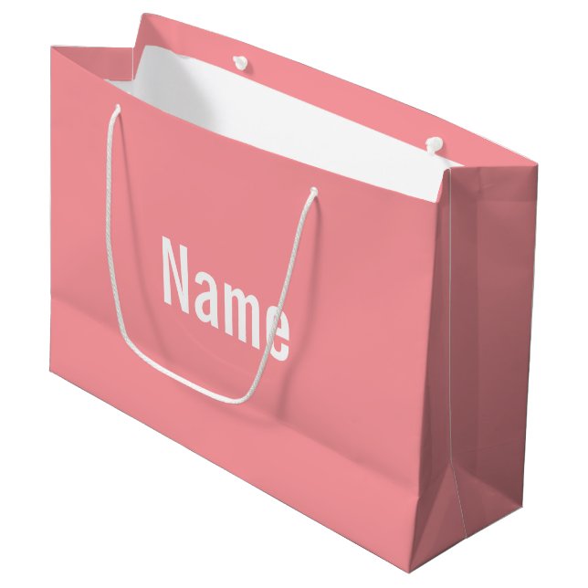  Custom Happy valentine's day custom name Large Gi Large Gift Bag (Front Angled)