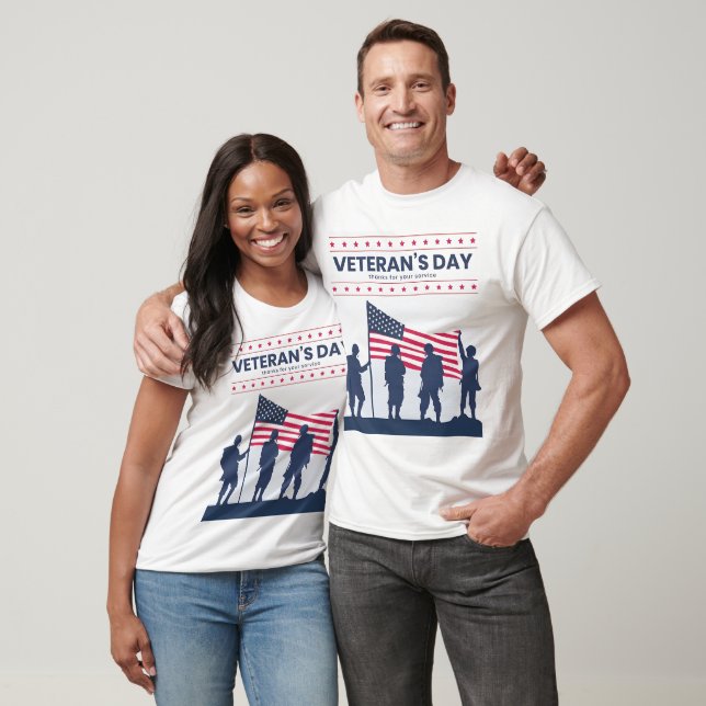 Custom Happy Veterans Day! Thank You Cards 2025 T-Shirt (Unisex)