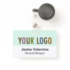 Custom Hard Plastic Name Badge Retractable Clip