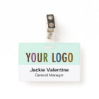 Custom Hard Plastic Name Badge with Metal Clip