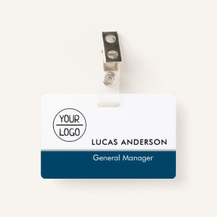 Custom Hard Plastic Name Badge with Metal Clip ID Badge