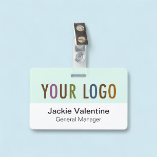 Custom Hard Plastic Name Badge with Metal Clip ID Badge