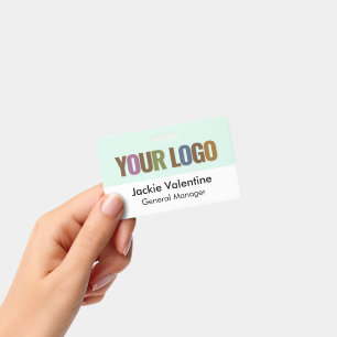 Custom Hard Plastic Name Badge with Metal Clip ID Badge