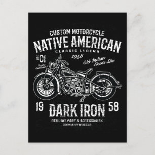 Custom Harley Indian Motorcycle Classic Legend Postcard