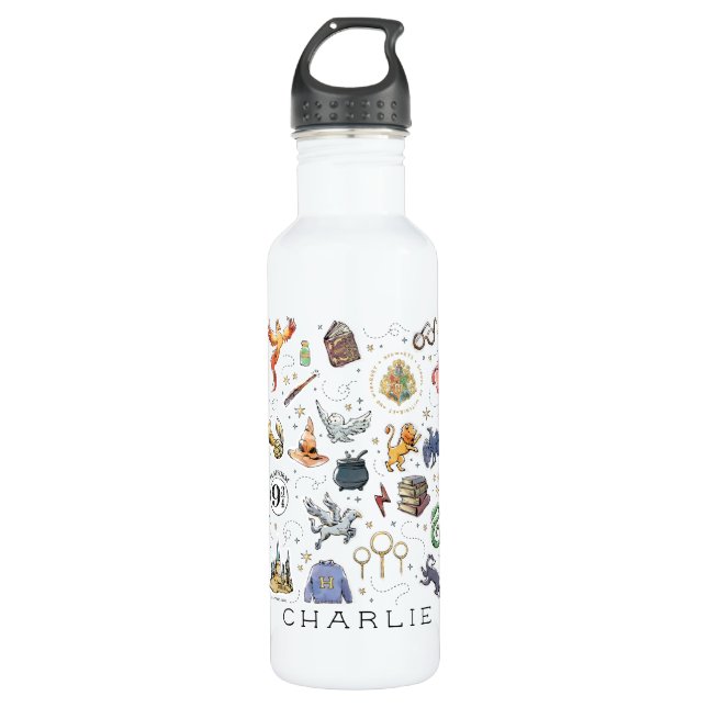 Custom | HARRY POTTER™ Icons 710 Ml Water Bottle (Front)