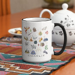 Custom | HARRY POTTER™ Icons Coffee Mug<br><div class="desc">Start your day with a magical touch with this customizable coffee mug featuring a collection of iconic Harry Potter symbols. Perfect for fans of the wizarding world,  this design lets you add a personal touch while celebrating the magic of Hogwarts.</div>