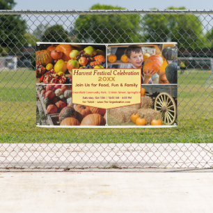 Custom Harvest Festival Celebration Banner