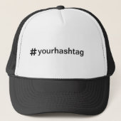 Custom Hashtag Personalised Baseball Trucker Hat (Front)