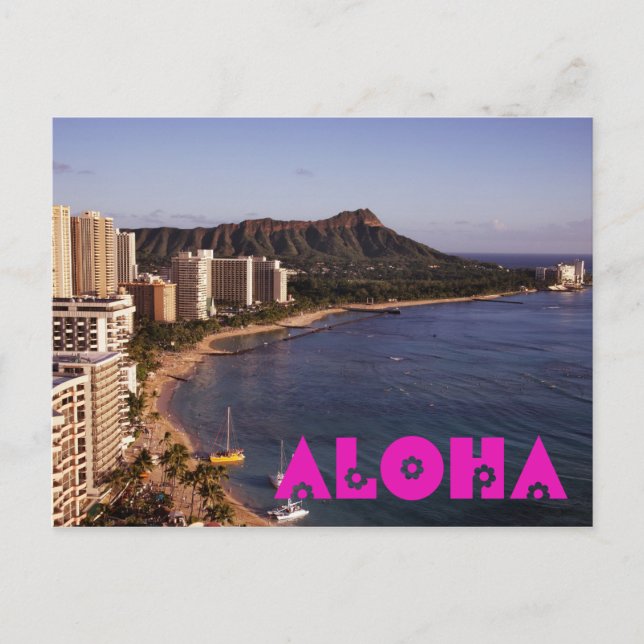 Custom Hawaiian Vacation Photo Postcard (Front)