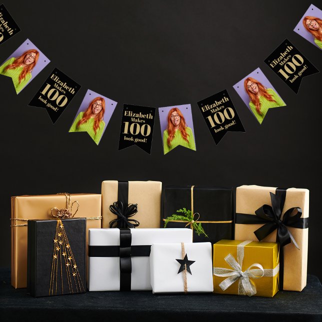 Custom Head Funny Face Personalised Birthday Photo Bunting (Creator Uploaded)