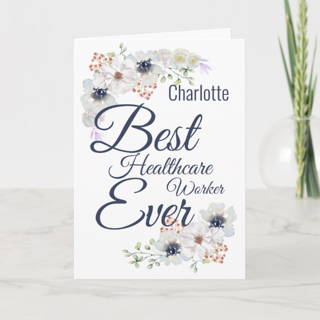 Custom Healthcare Worker Appreciation Thank You Card (Front)