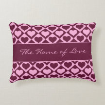 Custom Heart Checkerboard Pattern Bordeaux Pink -