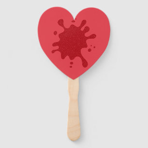 Custom Heart Fan – Tomato Red Splatter