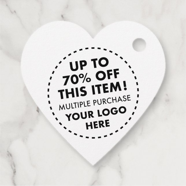 Custom Heart Favour Tags 70% OFF Bulk Buy Discount (Back)