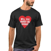 Custom Heart Men’s T-Shirt – marry me, proposal