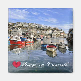 Custom Heart Mevagissey Fish Landing Quay Cornwall Magnet