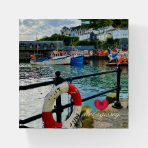 Custom Heart Mevagissey Harbour Lifebuoy Cornwall