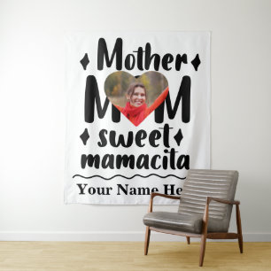 Custom heart photo Mother Mum sweet mamacita Tapestry