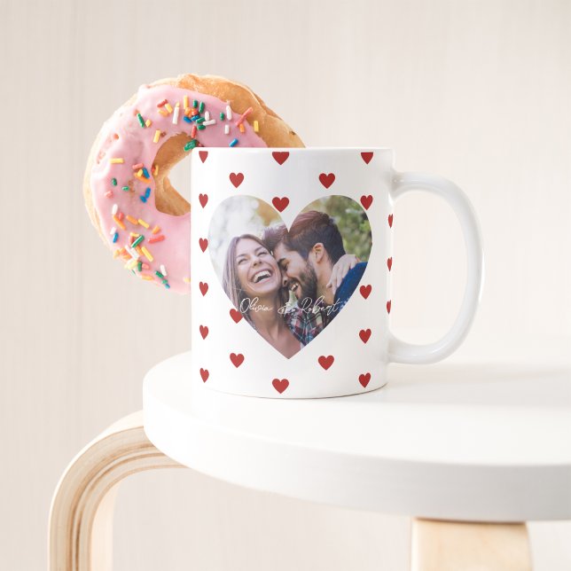 Custom Heart Photo Mug for Couples (Creator Uploaded)