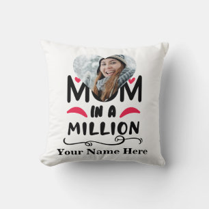 Custom heart photo mum in a million mothers day cushion