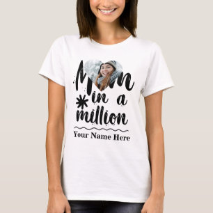 Custom heart photo mum in a million typography T-Shirt