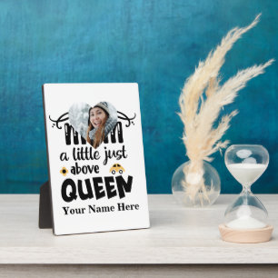 Custom heart photo mum just above queen plaque