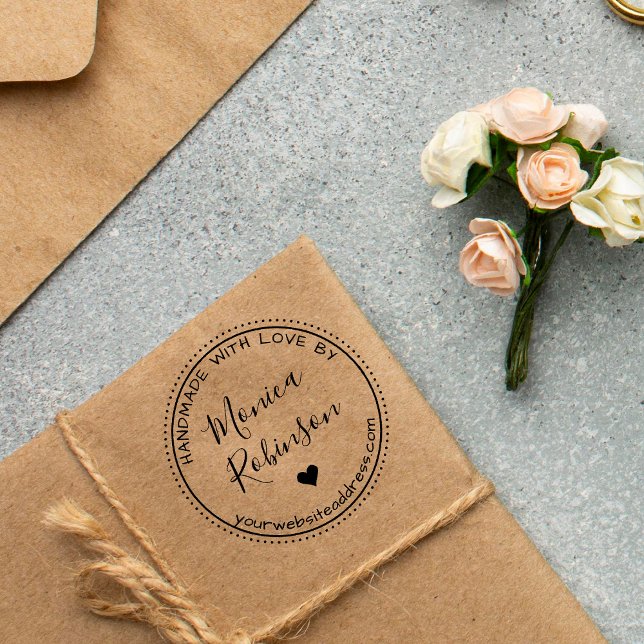 Custom Heart & Round Handmade With Love By Rubber Stamp (Creator Uploaded)