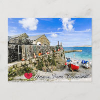 Custom Heart Sennen Harbour Boats Cornwall Photo