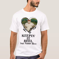 Custom heart shape photo keeping it reel fishermen